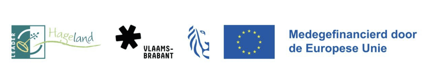 Logo's Leader Hageland, Provincie Vlaams-Brabant en Europa